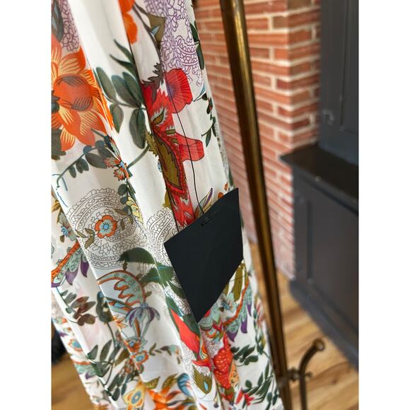 Lulus Lilja Cream Floral Maxi Dress Wedding Sleeveless Halter Women's XS NWT - Picture 5 of 7